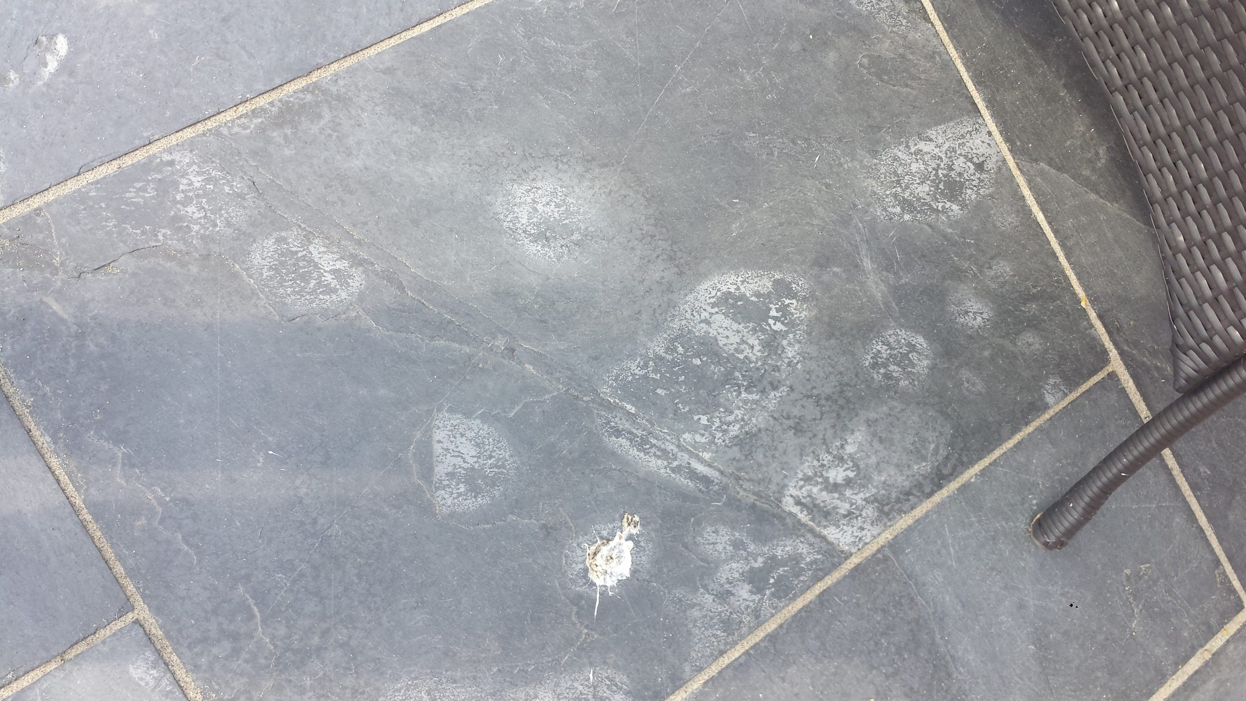 How to remove white calcium markings from slate ECOPROTEC