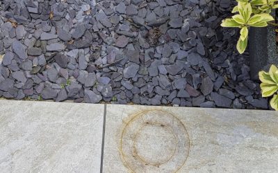 How to remove rust from paving slabs
